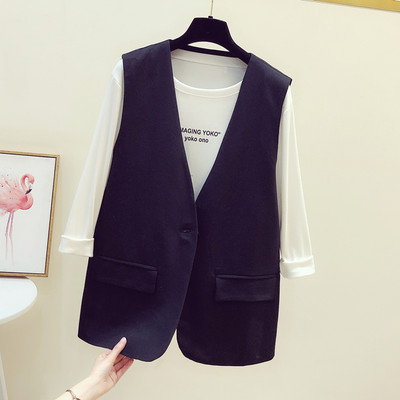 Dviejų spalvų moteriška liemenė gilia iškirpte