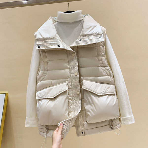 Moderan ženski prsluk od flisa sa džepovima