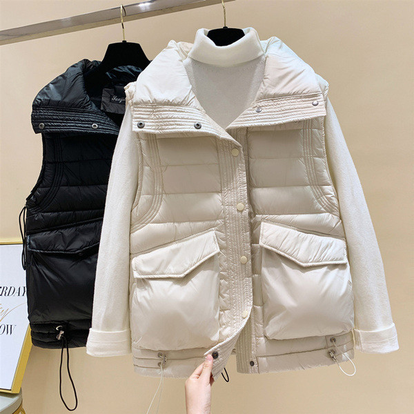 Moderan ženski prsluk od flisa sa džepovima