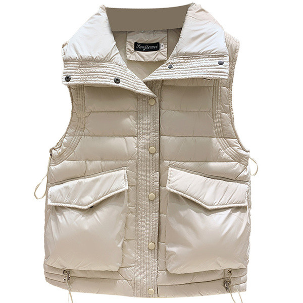 Moderan ženski prsluk od flisa sa džepovima