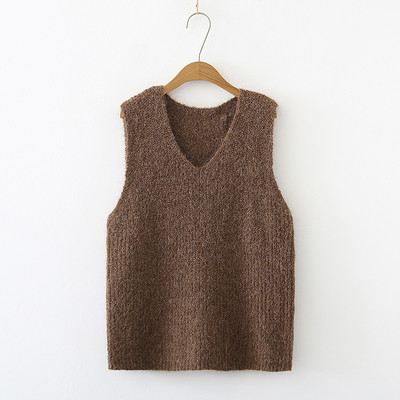 Kahes värvitoonis spitsikaelusega naiste vabaajavest