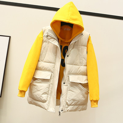 Laisvalaikio liemenė aukšta apykakle ir kelių spalvų kišenėmis