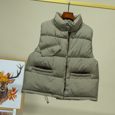 Uue mudeli kõrge krae ja taskuga naistevest