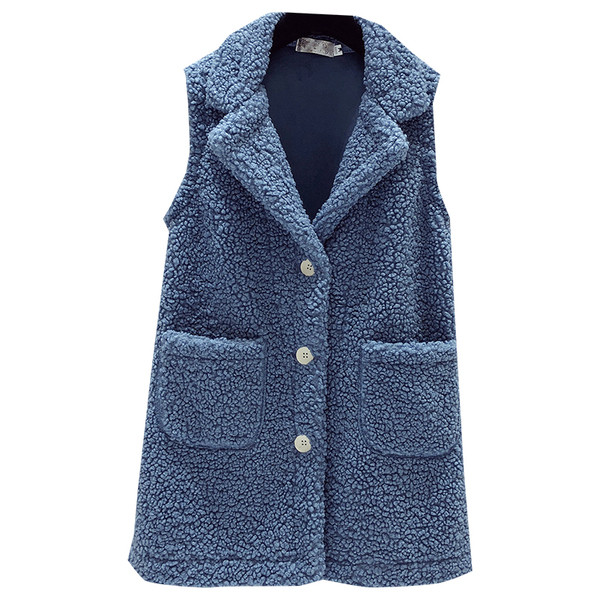 Γυναικείο μακρύ γιλέκο με τσέπες