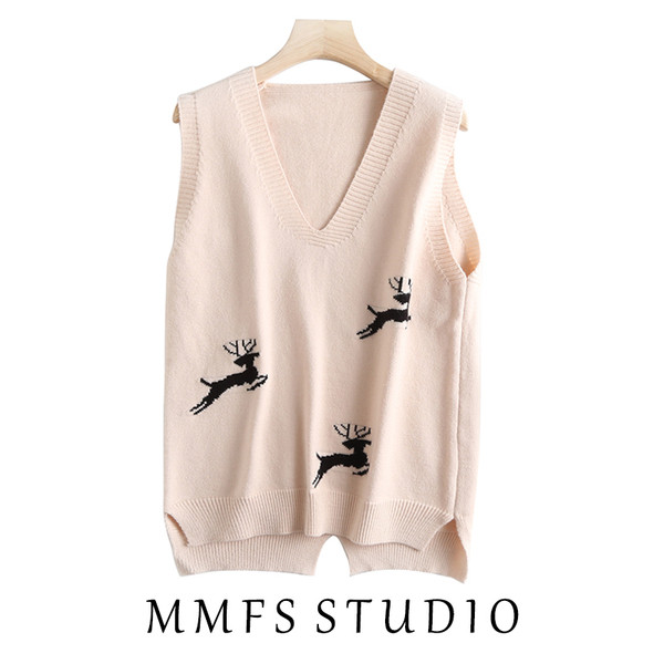 Naiste vest spits-kaelusega aplikatsioonidega