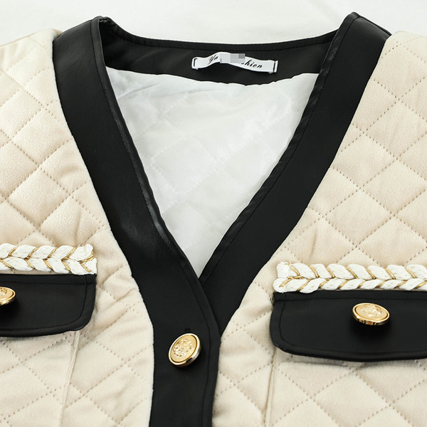 Ležeran ženski prsluk s V izrezom i džepovima