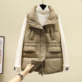 Shushlyakov naiste vest kõrge krae ja taskutega