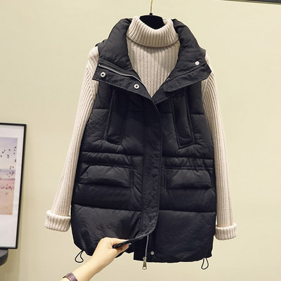 Shushlyakov naiste vest kõrge krae ja taskutega