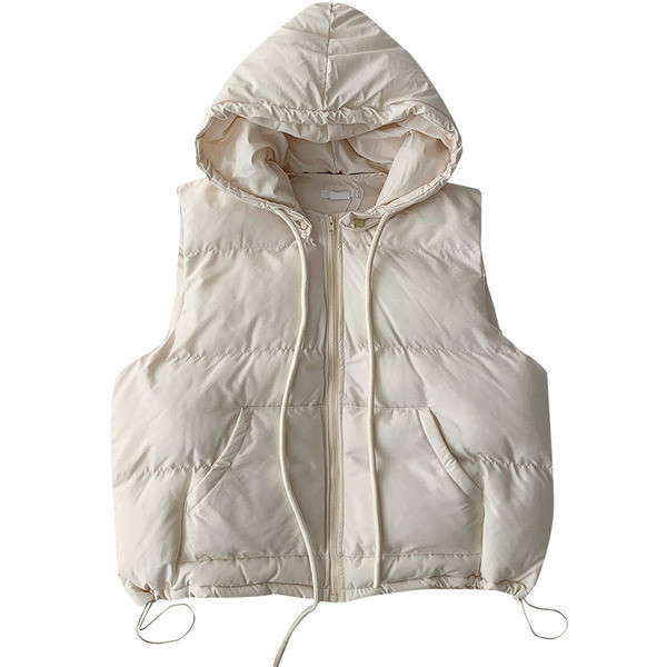 Ženski sportski prsluk s kapuljačom i džepovima