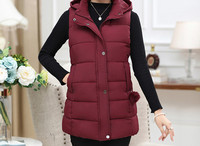 Naiste keskmise pikkusega ja kapuutsiga vest