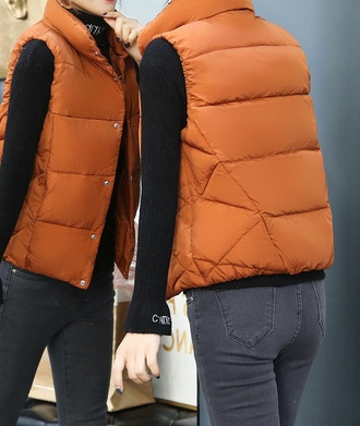 Ženski svakodnevni zimski prsluk s kapuljačom