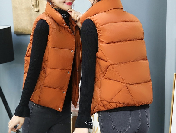 Ženski svakodnevni zimski prsluk s kapuljačom