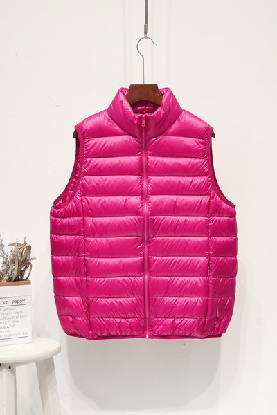 Ženski ležerni prsluk s visokim ovratnikom i patentnim zatvaračem u različitim bojama