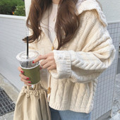 Naiste vabaaja nööpidega kardigan