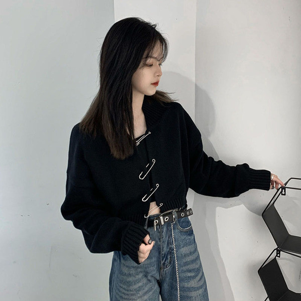 Vesta scurta casual de dama cu elemente metalice