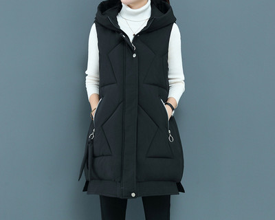 Uus mudel taskute ja kapuutsiga naiste vest