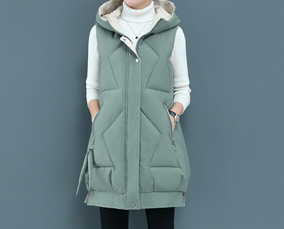 Uus mudel taskute ja kapuutsiga naiste vest