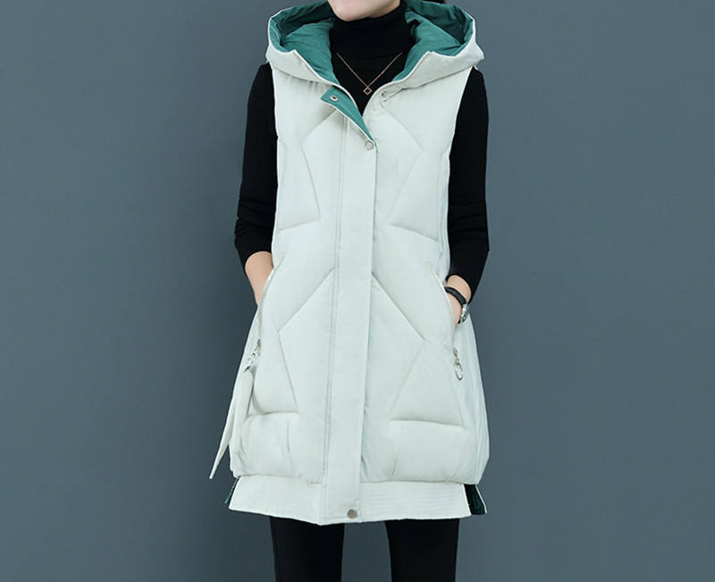 Uus mudel taskute ja kapuutsiga naiste vest