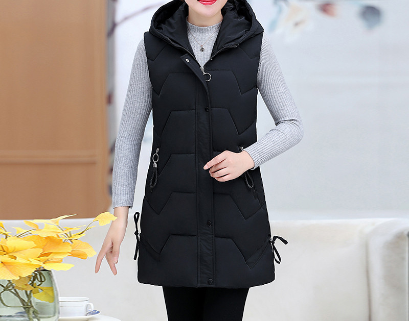 Gara sieviešu veste ar kapuci un izmēriem līdz 5XL