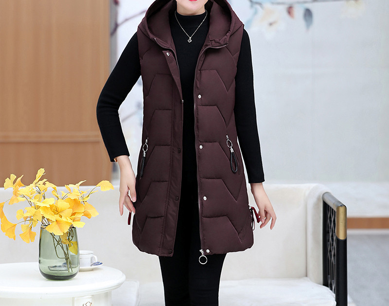 Gara sieviešu veste ar kapuci un izmēriem līdz 5XL