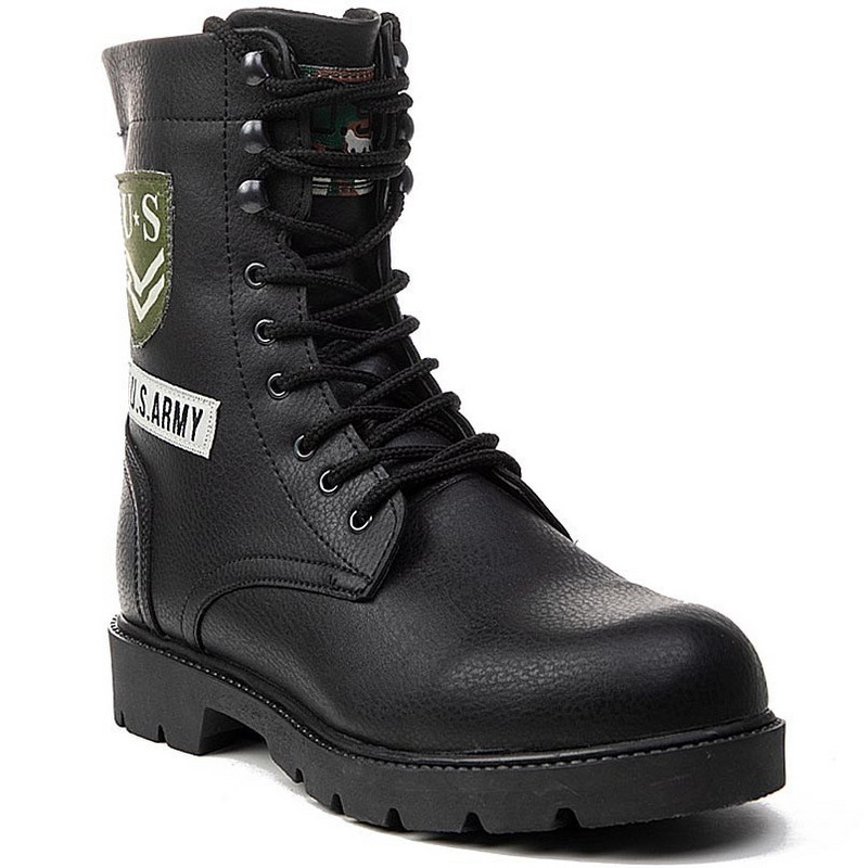 Високи мъжки боти с топъл хастар U.S. ARMY Military Black