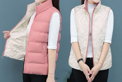 Kõrge kraega vabaaja naistevest - kaks mudelit