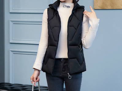 Γυναικείο γιλέκο με κουκούλα