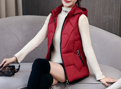 Γυναικείο γιλέκο με κουκούλα