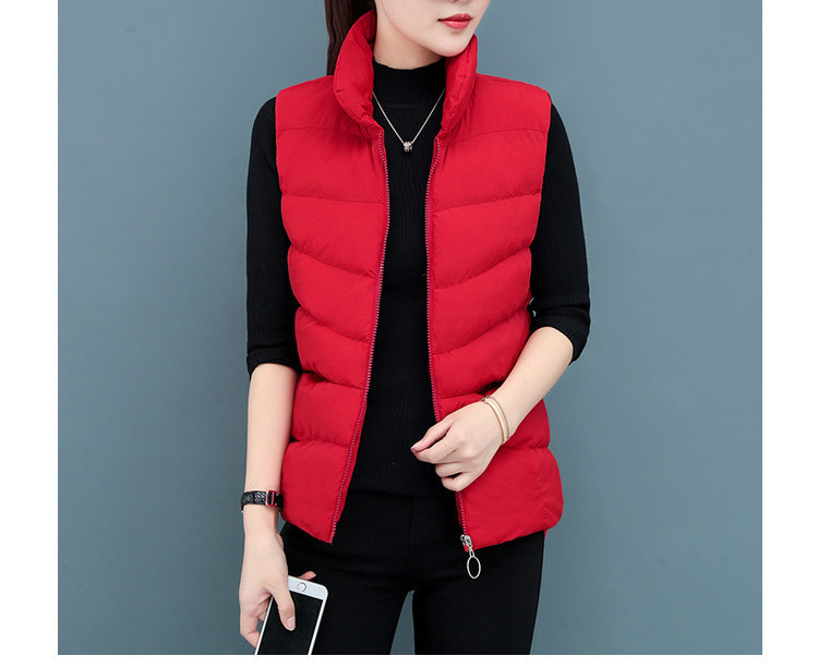 Ženski prsluk od flisa s džepovima i polo ovratnikom