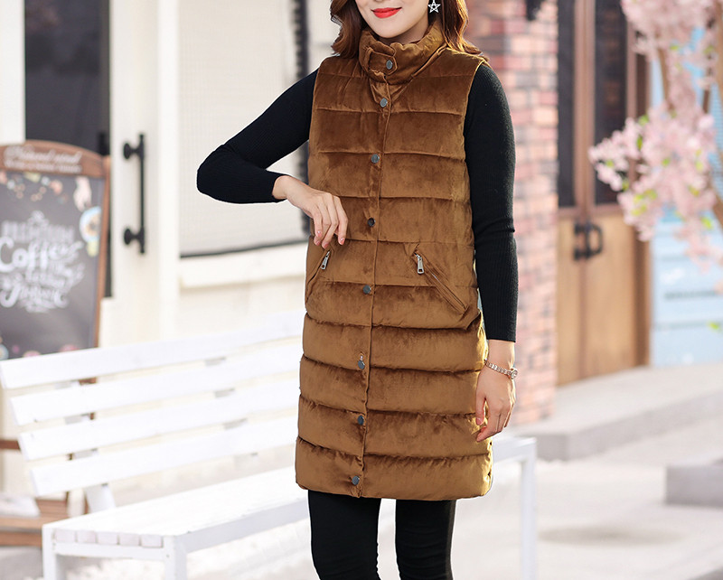 Vabaaja naiste vesti sirge mudel kõrge krae ja nööpidega