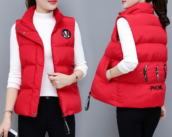 Ženski svakodnevni zimski prsluk sa džepovima