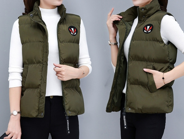 Ženski svakodnevni zimski prsluk sa džepovima