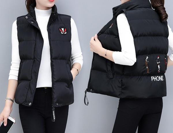 Ženski svakodnevni zimski prsluk sa džepovima