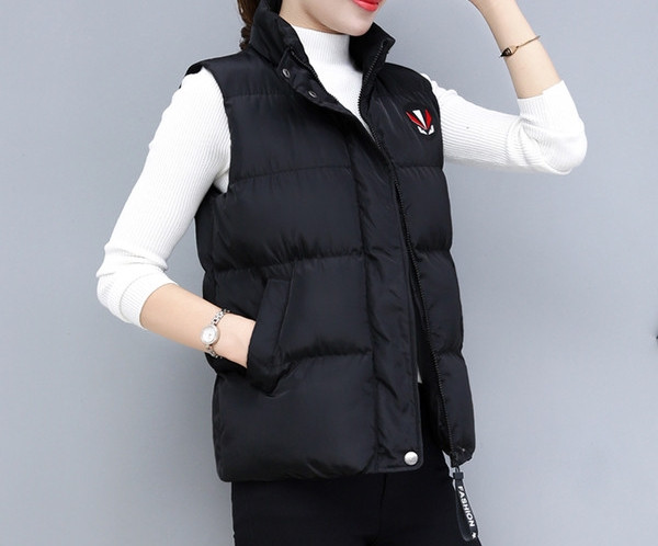 Ženski svakodnevni zimski prsluk sa džepovima