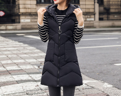 Vabaaja naiste vesti pikk mudel kapuutsi ja taskutega