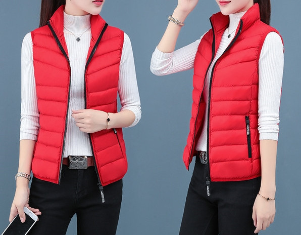 Mitmes värvitoonis kapuutsiga ja lukuga naiste vabaajavest