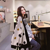 Moodne naiste pikk kardigan lai mudel