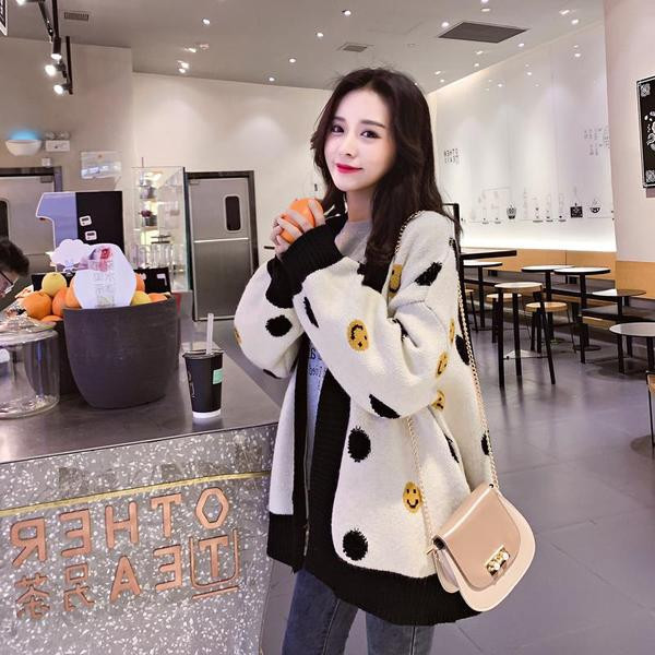 Moodne naiste pikk kardigan lai mudel