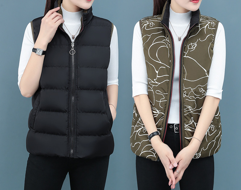 Moteriška dvieilė liemenė su užtrauktuku moterims