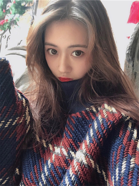 Naiste aktuaalne pikk lai kampsun kõrge kraega