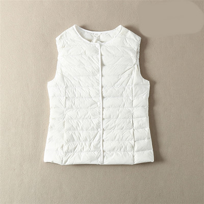 Vabaaja naiste vest ovaalse dekoltee ja taskutega