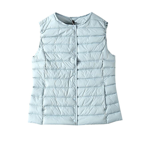 Vabaaja naiste vest ovaalse dekoltee ja taskutega