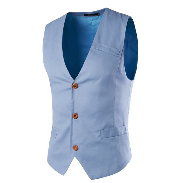 Vyriškos dabartinės liemenės paprastos modelis su sagomis