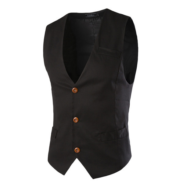 Vyriškos dabartinės liemenės paprastos modelis su sagomis