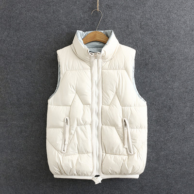 Γυναικείο γιλέκο casual με χαμηλό γιακά και φερμουάρ