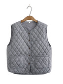 Vabaaja naiste vest spitsikaela ja taskutega