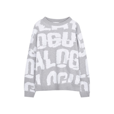 Moodne naiste pikk lai mustriga kampsun