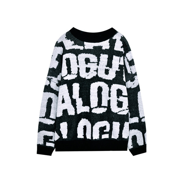 Moodne naiste pikk lai mustriga kampsun