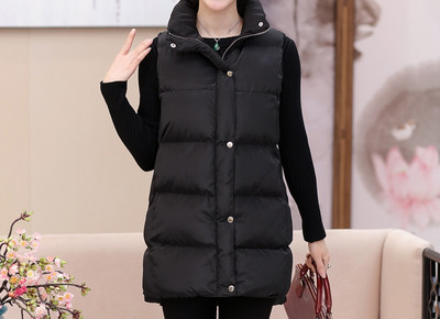 Moteriška laisvalaikio ilga dviejų spalvų liemenė