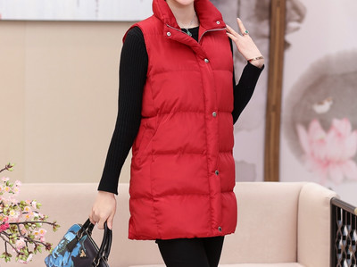 Moteriška laisvalaikio ilga dviejų spalvų liemenė